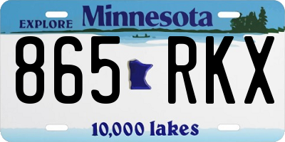 MN license plate 865RKX
