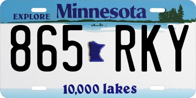 MN license plate 865RKY