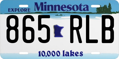 MN license plate 865RLB