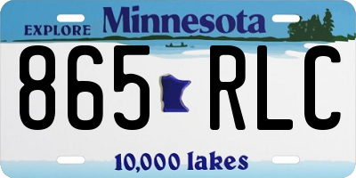 MN license plate 865RLC