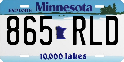 MN license plate 865RLD