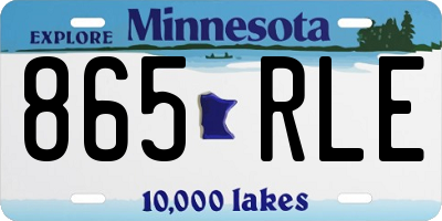 MN license plate 865RLE
