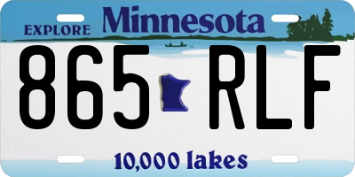 MN license plate 865RLF