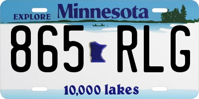 MN license plate 865RLG