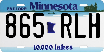 MN license plate 865RLH