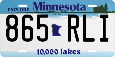 MN license plate 865RLI
