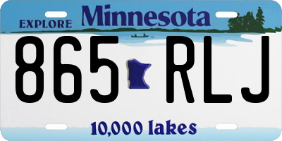 MN license plate 865RLJ