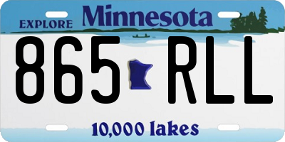 MN license plate 865RLL