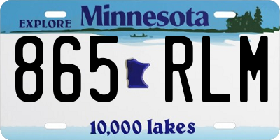 MN license plate 865RLM