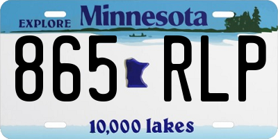 MN license plate 865RLP