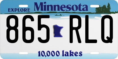 MN license plate 865RLQ