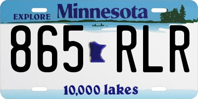 MN license plate 865RLR