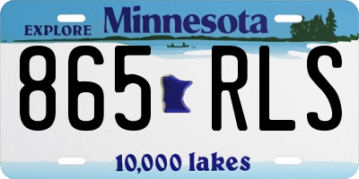 MN license plate 865RLS