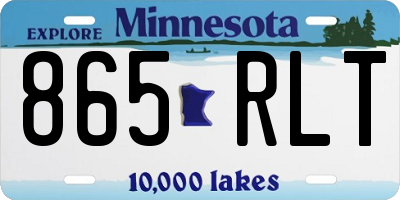 MN license plate 865RLT
