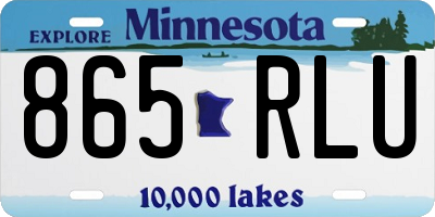 MN license plate 865RLU
