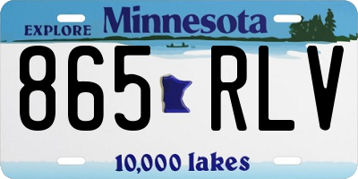 MN license plate 865RLV