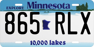 MN license plate 865RLX
