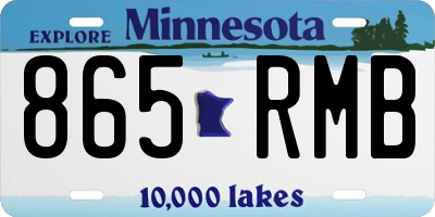 MN license plate 865RMB