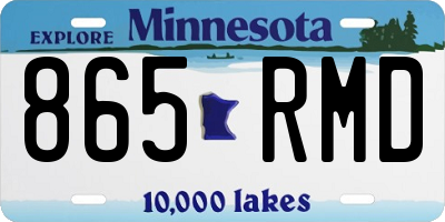 MN license plate 865RMD