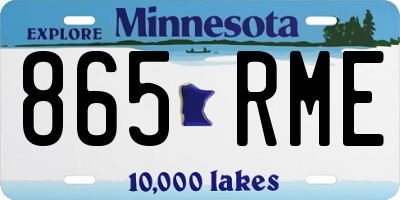 MN license plate 865RME