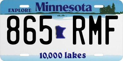 MN license plate 865RMF