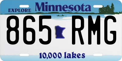 MN license plate 865RMG