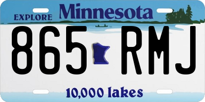 MN license plate 865RMJ