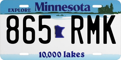 MN license plate 865RMK