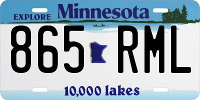 MN license plate 865RML
