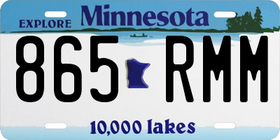 MN license plate 865RMM