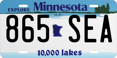 MN license plate 865SEA