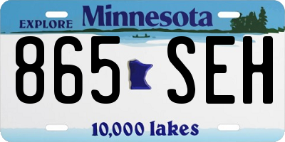 MN license plate 865SEH