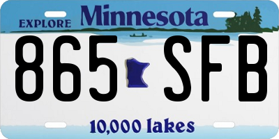 MN license plate 865SFB