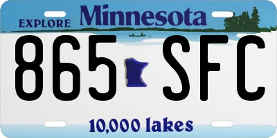 MN license plate 865SFC