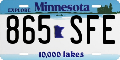 MN license plate 865SFE