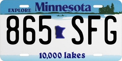 MN license plate 865SFG