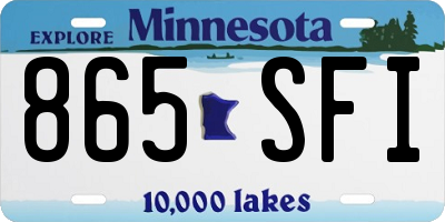 MN license plate 865SFI