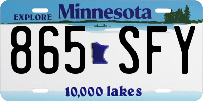 MN license plate 865SFY