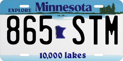 MN license plate 865STM