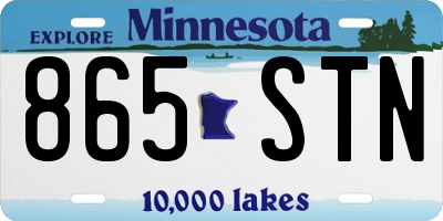 MN license plate 865STN