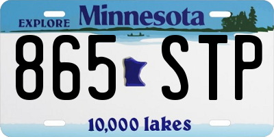 MN license plate 865STP