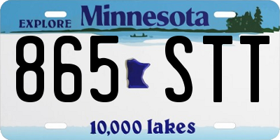 MN license plate 865STT