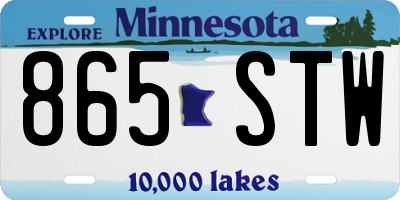 MN license plate 865STW