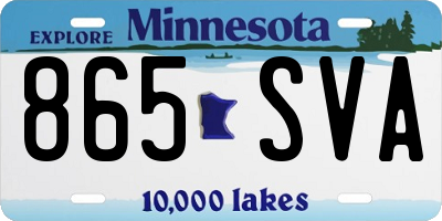 MN license plate 865SVA