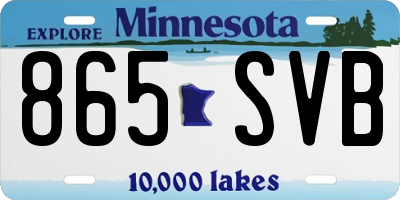 MN license plate 865SVB