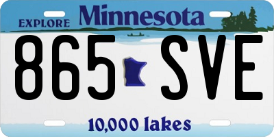 MN license plate 865SVE