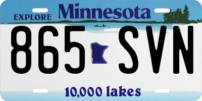 MN license plate 865SVN