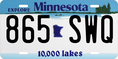 MN license plate 865SWQ