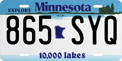 MN license plate 865SYQ