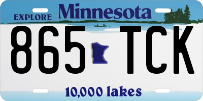 MN license plate 865TCK